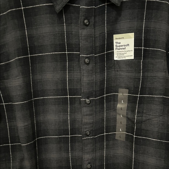 Sonoma Men's Black Plaid Casual Shirt - Picture 3 of 5